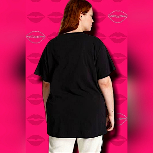 Victoria's Secret PINK Black Shine Logo Tee Size XL - Picture 3 of 4